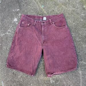 1993 Levi’s 560 Denim Shorts Burgundy Men’s 36 Vintage USA Baggy Jean Shorts